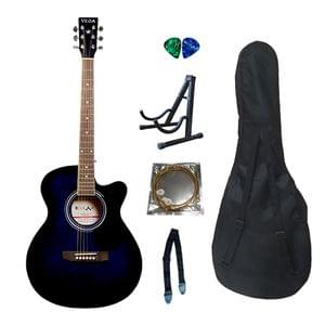 Belear Vega Series 40C Inch Purple Acoustic Guitar Combo Package with Bag, String, Stand, Pick, and Strap